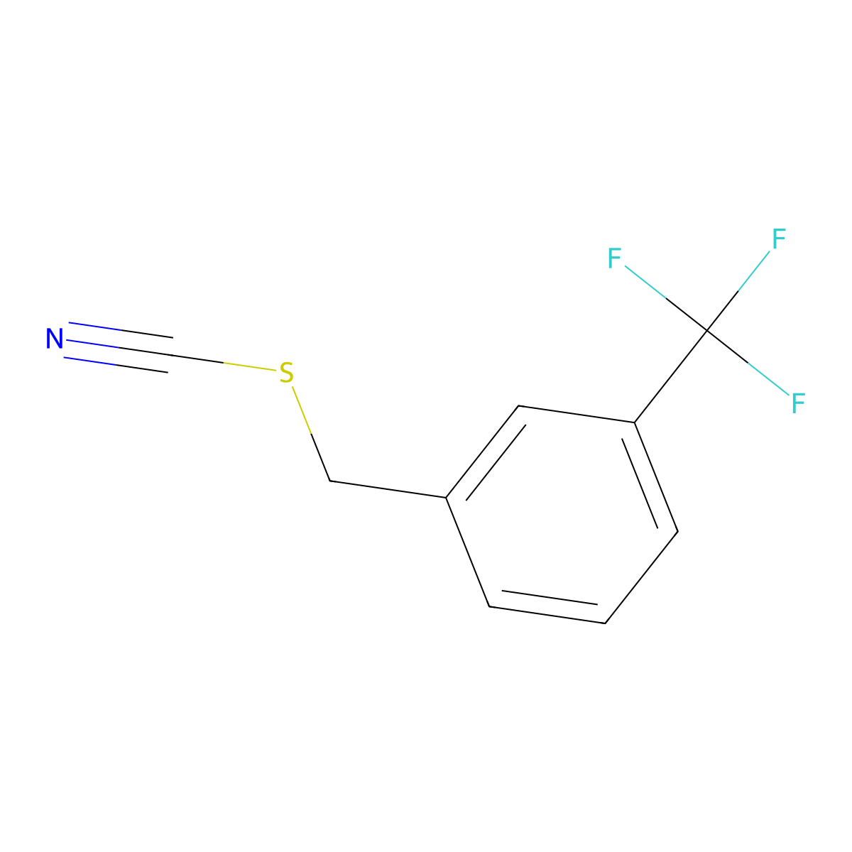 3-(Trifluoromethyl)benzyl thiocyanate molecular structure, CAS 102859-64-3