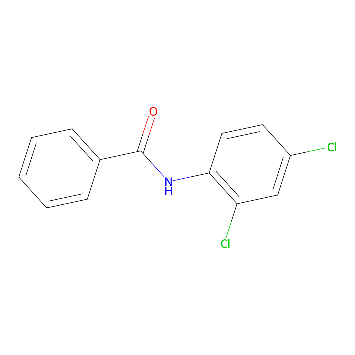 N-(2,4-Dichlorophenyl)benzamide molecular structure, CAS 10286-76-7