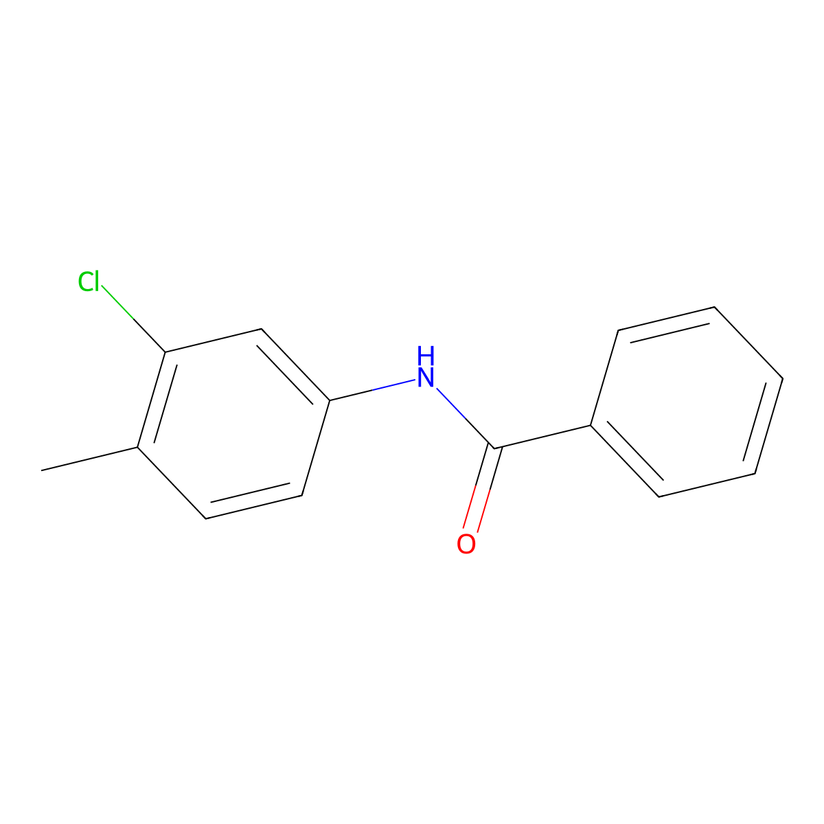 N-(3-chloro-4-methylphenyl)benzamide molecular structure, CAS 10286-78-9