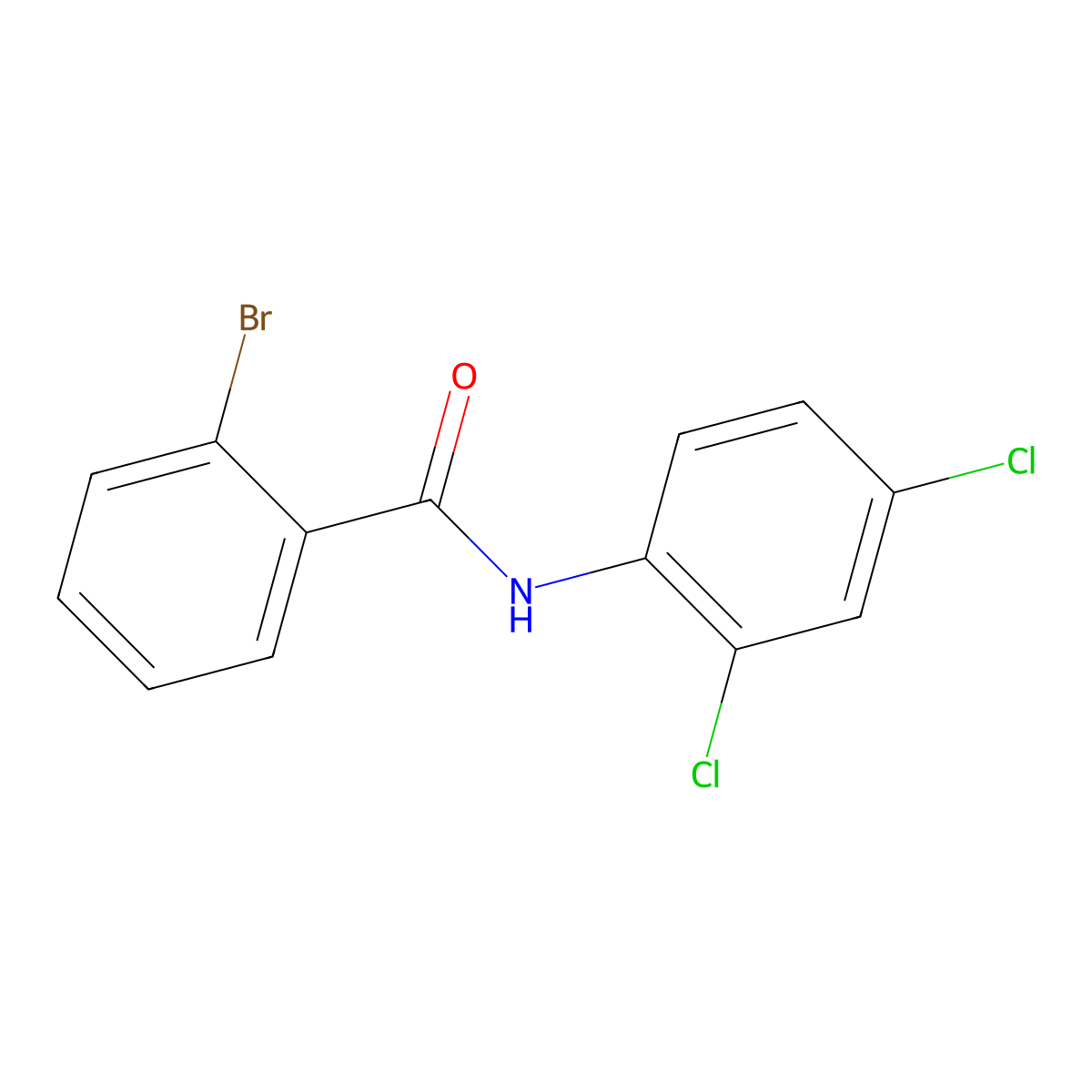 2-Bromo-N-(2,4-dichloro-phenyl)-benzamide molecular structure, CAS 10286-91-6