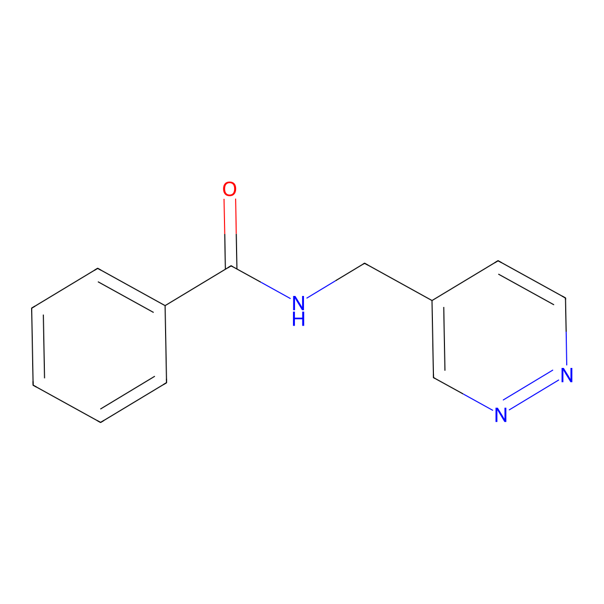 N-(Pyridazin-4-ylmethyl)benzamide molecular structure, CAS 1028615-71-5