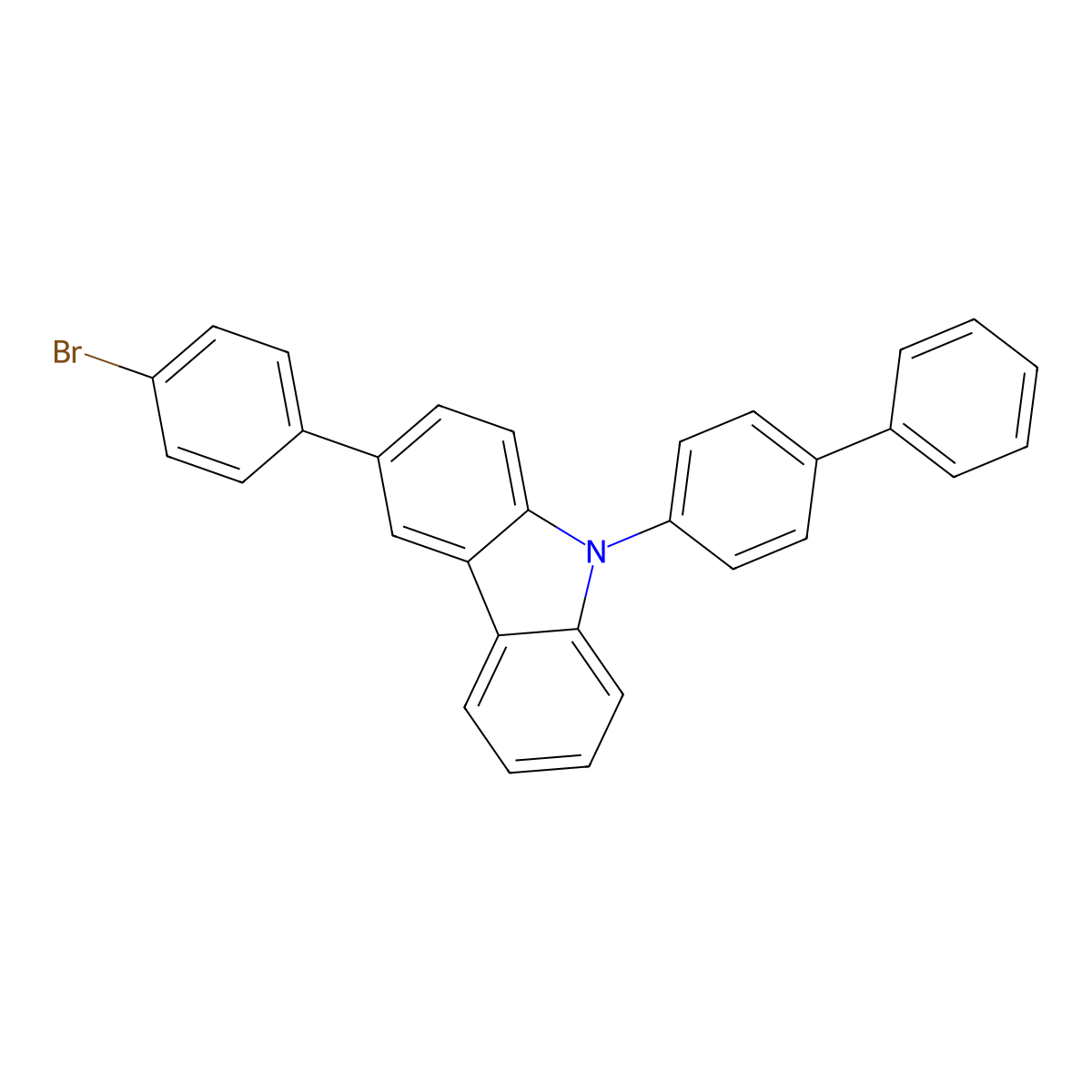 9-(4-Biphenylyl)-3-(4-bromophenyl)carbazole molecular structure, CAS 1028648-25-0