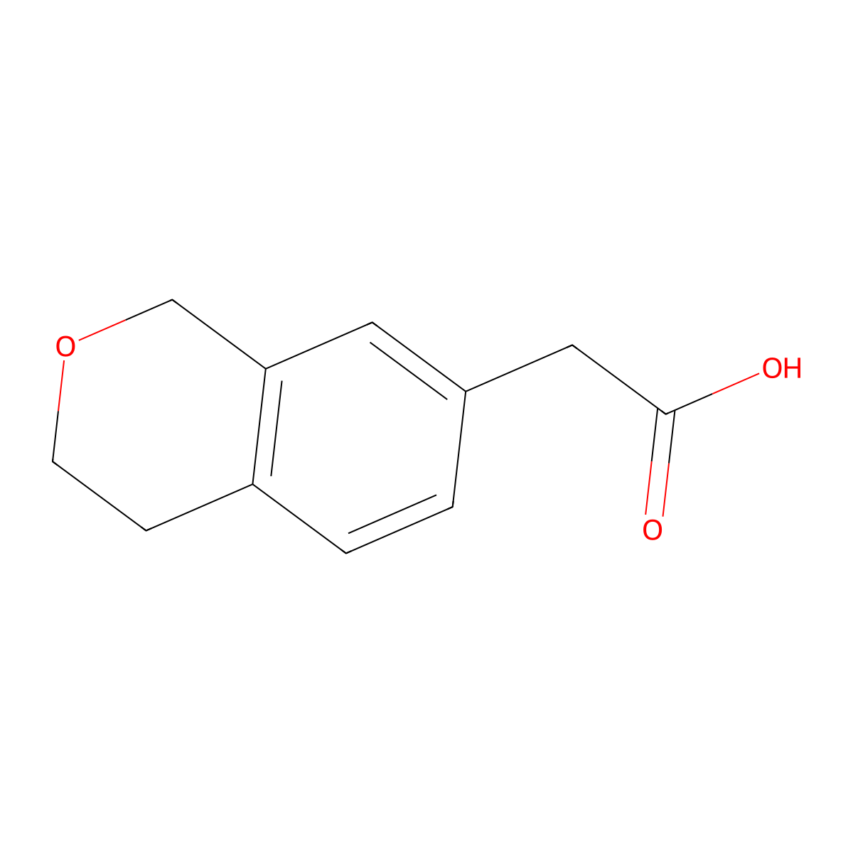 2-(3,4-Dihydro-1H-2-benzopyran-7-YL)acetic acid molecular structure, CAS 1028666-38-7