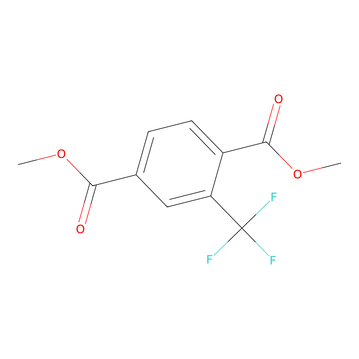 Dimethyl 2-(trifluoromethyl)terephthalate molecular structure, CAS 102867-06-1