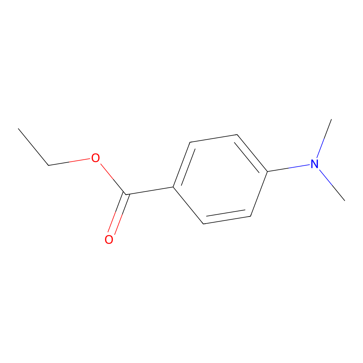 Ethyl 4-(dimethylamino)benzoate molecular structure, CAS 10287-53-3