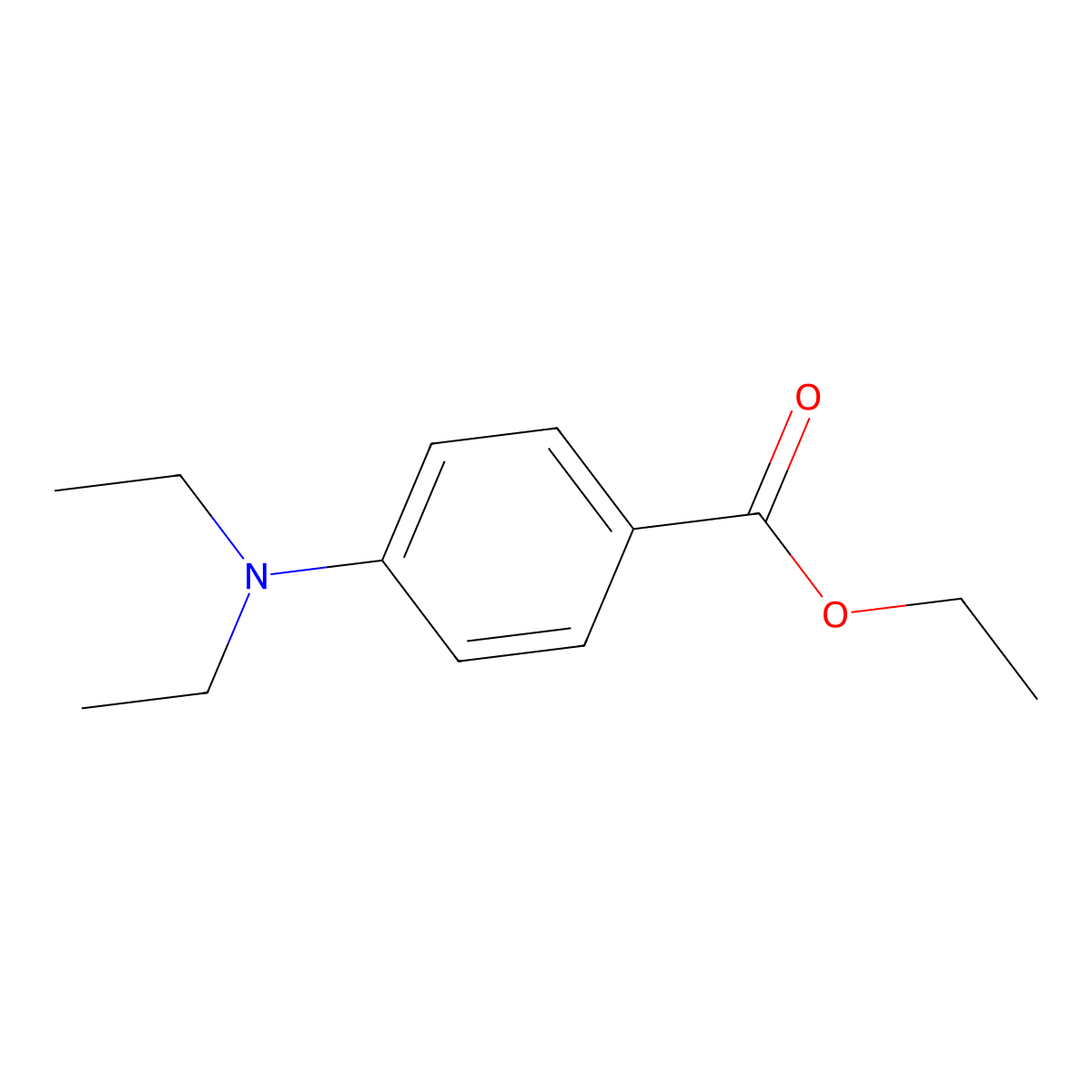 Ethyl 4-(diethylamino)benzoate molecular structure, CAS 10287-54-4