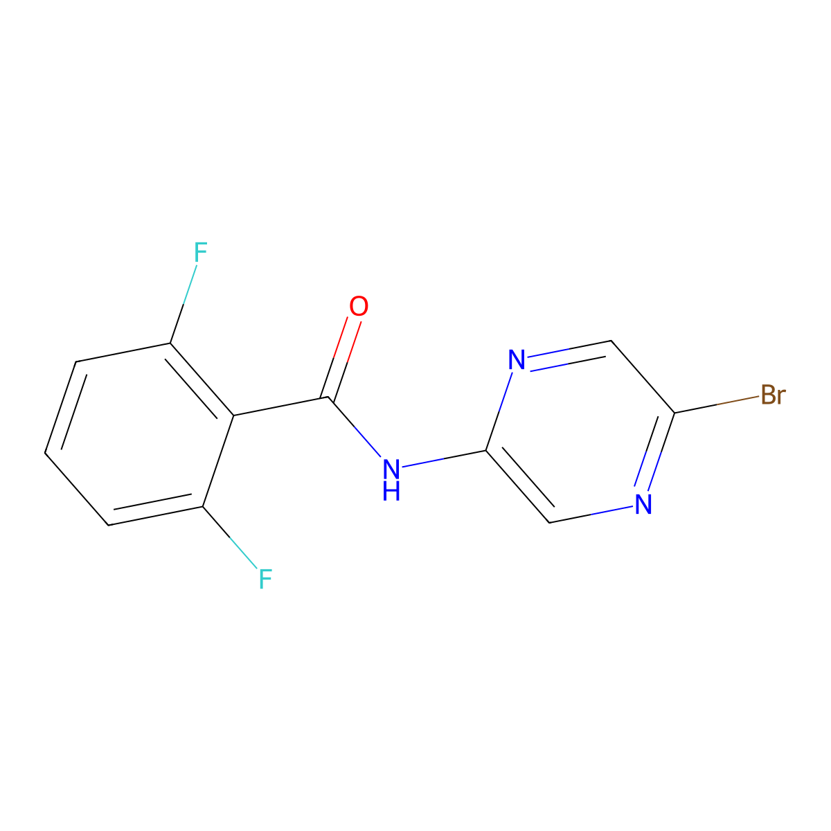 N-(5-Bromopyrazin-2-YL)-2,6-difluorobenzamide molecular structure, CAS 1028700-78-8