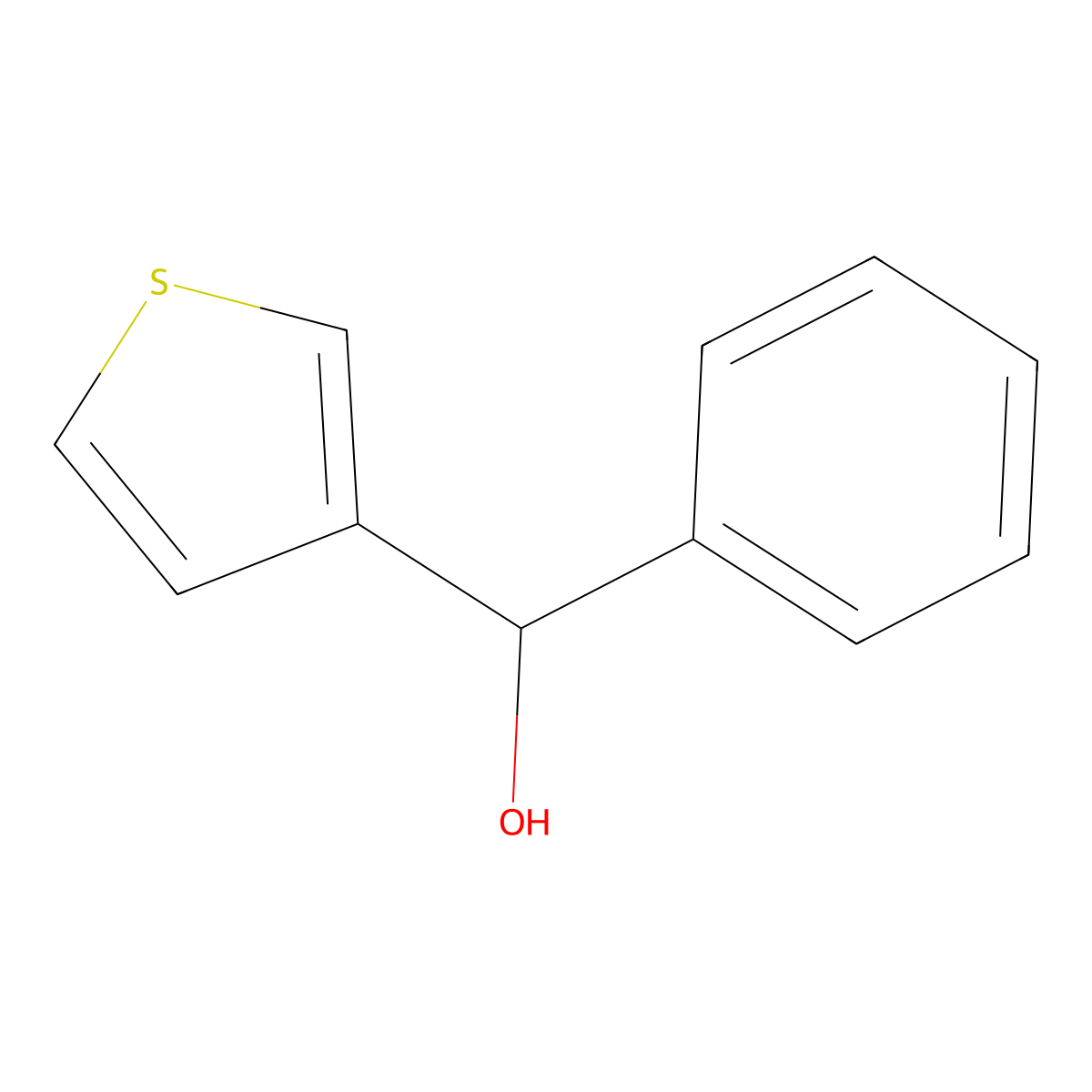 Phenyl(thiophen-3-yl)methanol molecular structure, CAS 102871-39-6