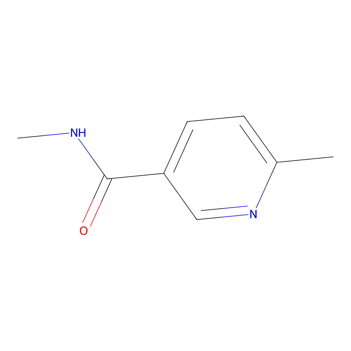 N,6-dimethylpyridine-3-carboxamide molecular structure, CAS 102871-59-0