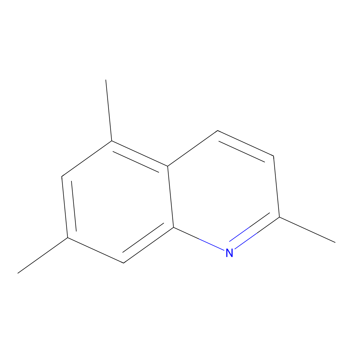 2,5,7-Trimethylquinoline molecular structure, CAS 102871-67-0