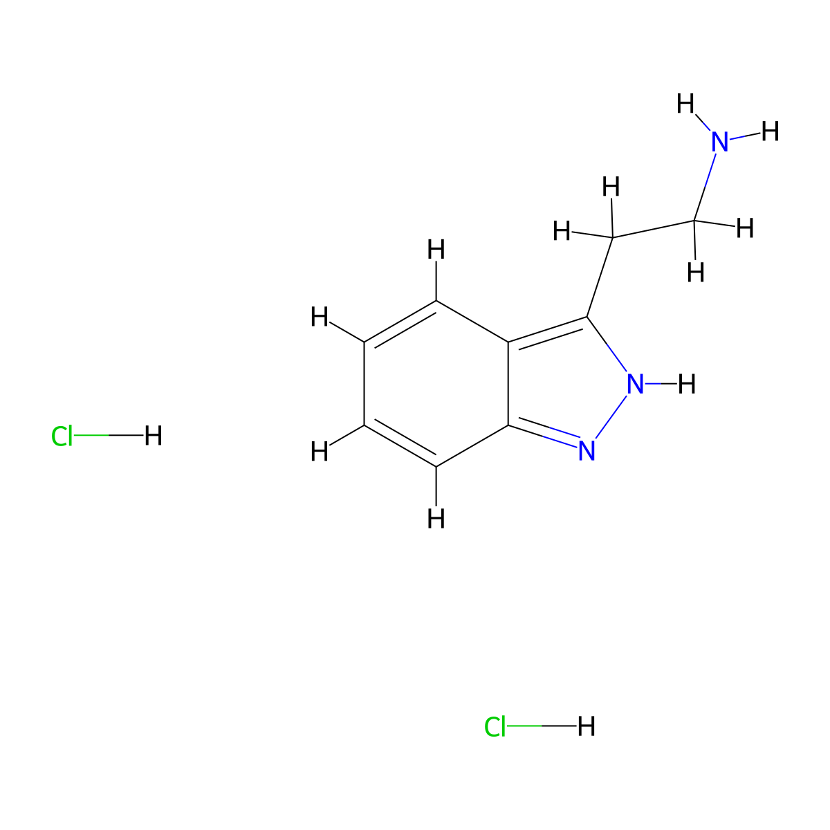 2-(1H-Indazol-3-yl)ethanamine dihydrochloride molecular structure, CAS 102872-04-8