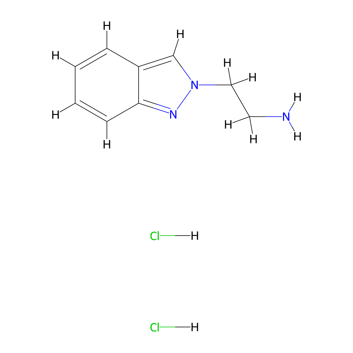 2-(2H-indazol-2-yl)ethan-1-amine dihydrochloride molecular structure, CAS 102872-05-9