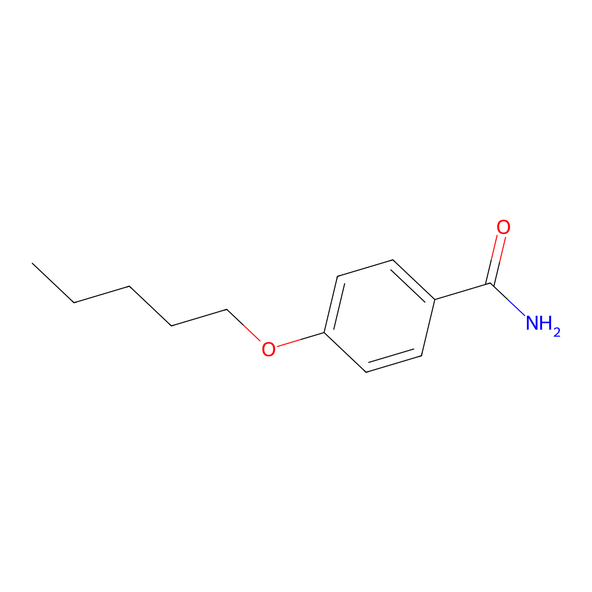 4-(pentyloxy)Benzamide molecular structure, CAS 102872-11-7