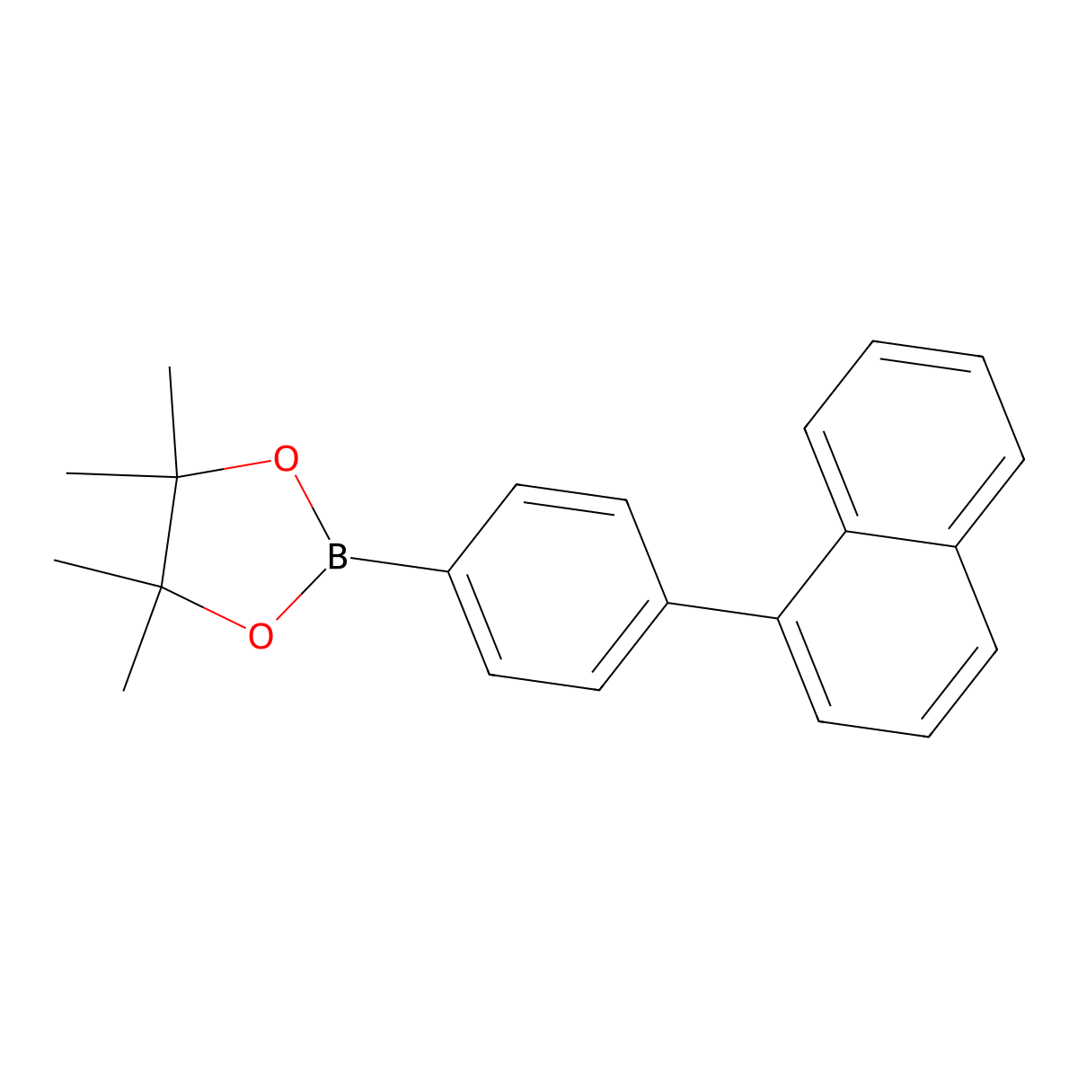 4,4,5,5-Tetramethyl-2-(4-(naphthalen-1-yl)phenyl)-1,3,2-dioxaborolane molecular structure, CAS 1028729-05-6