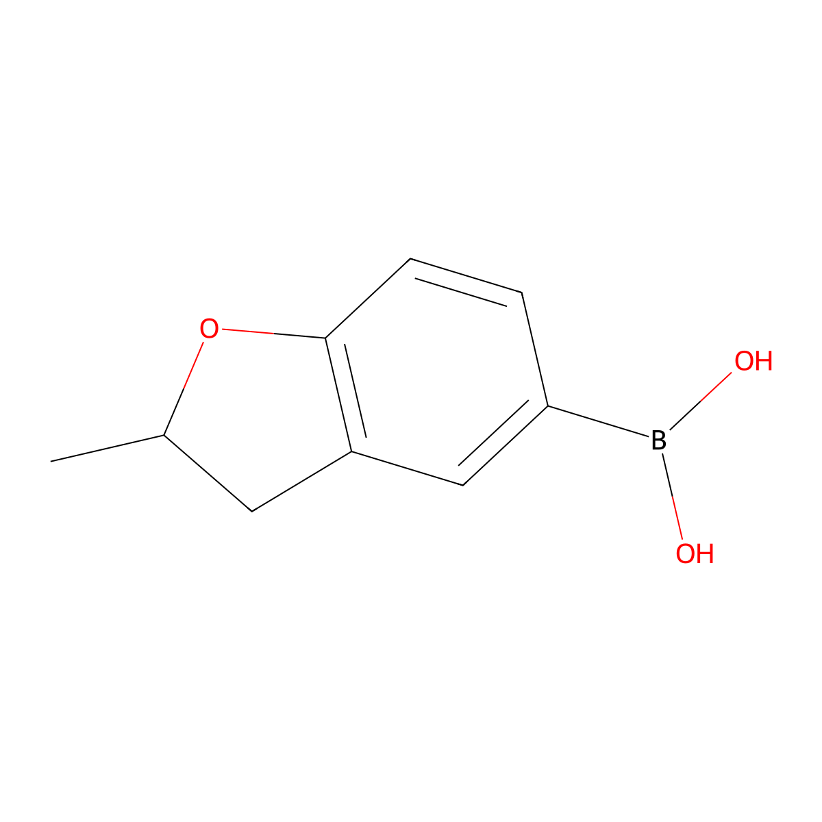 (2-Methyl-2,3-dihydro-1-benzofuran-5-yl)boronic acid molecular structure, CAS 1028748-11-9
