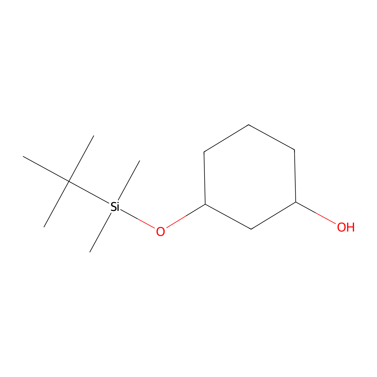 3-(Tert-butyldimethylsilyl)oxy-1-cyclohexanol molecular structure, CAS 1028748-71-1