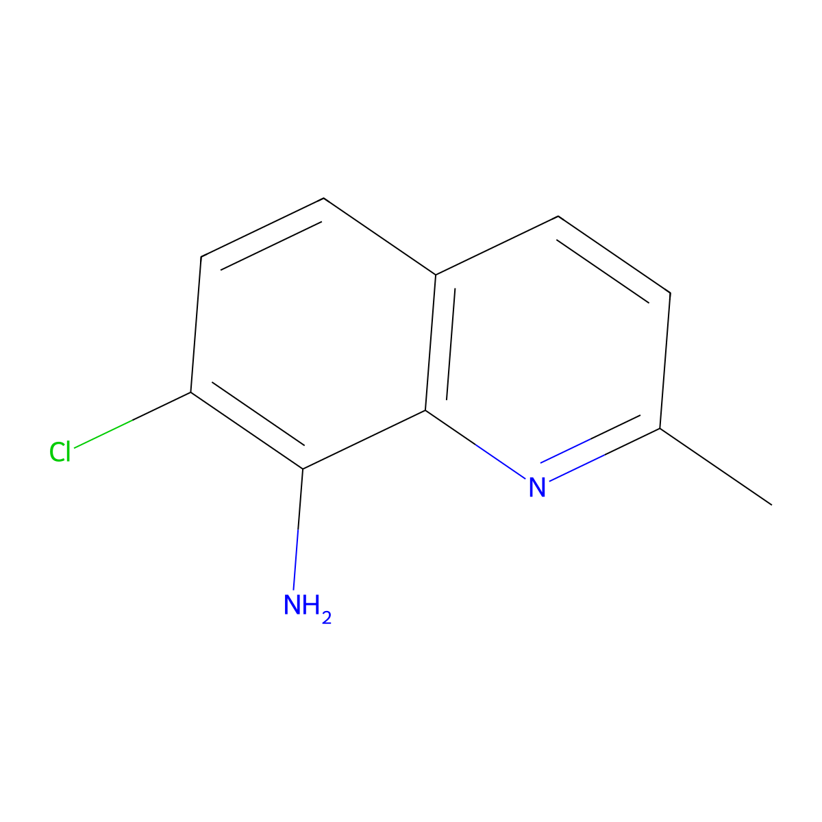 7-Chloro-2-methylquinolin-8-amine molecular structure, CAS 102876-99-3