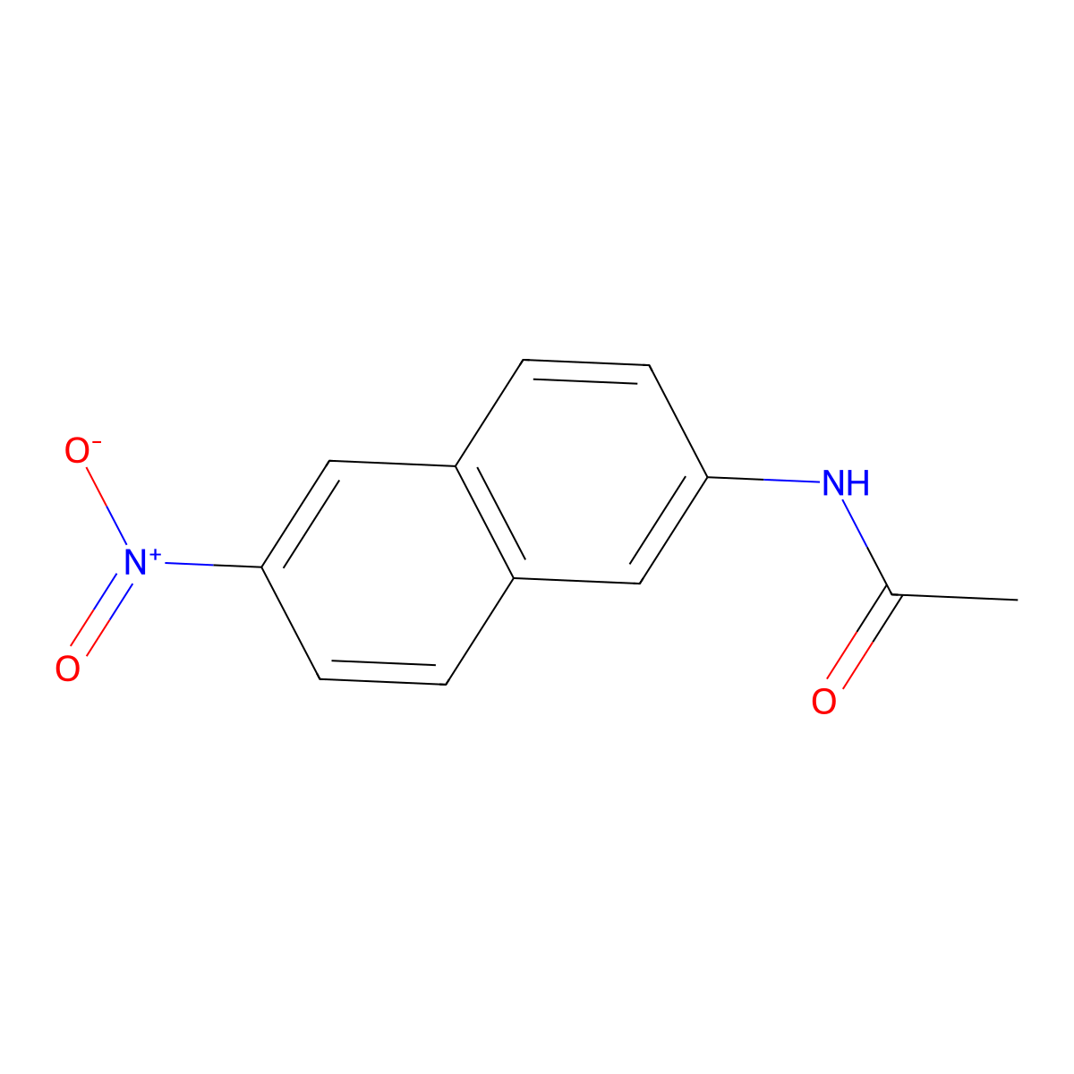 N-{6-nitro-2-naphthyl}acetamide molecular structure, CAS 102877-11-2