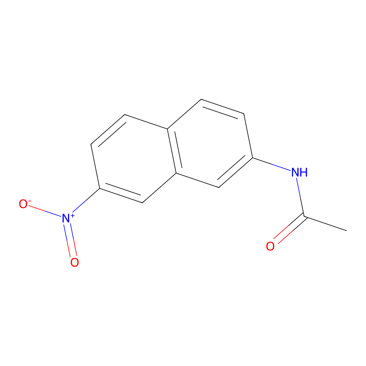 N-{7-nitro-2-naphthyl}acetamide molecular structure, CAS 102877-12-3