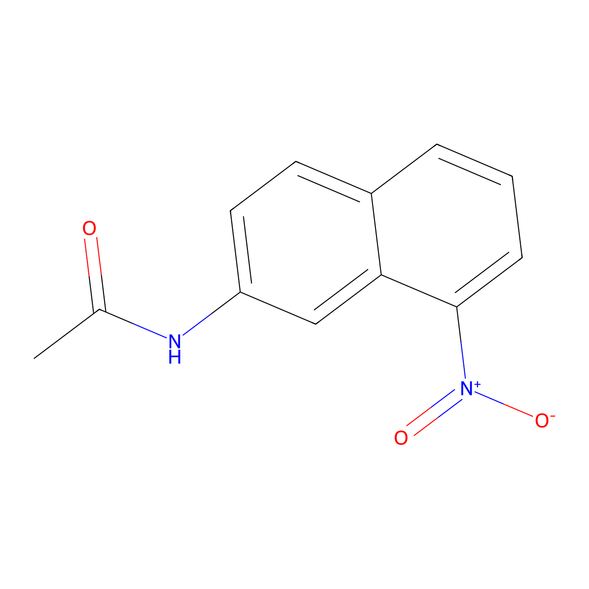 N-{8-nitro-2-naphthyl}acetamide molecular structure, CAS 102877-13-4