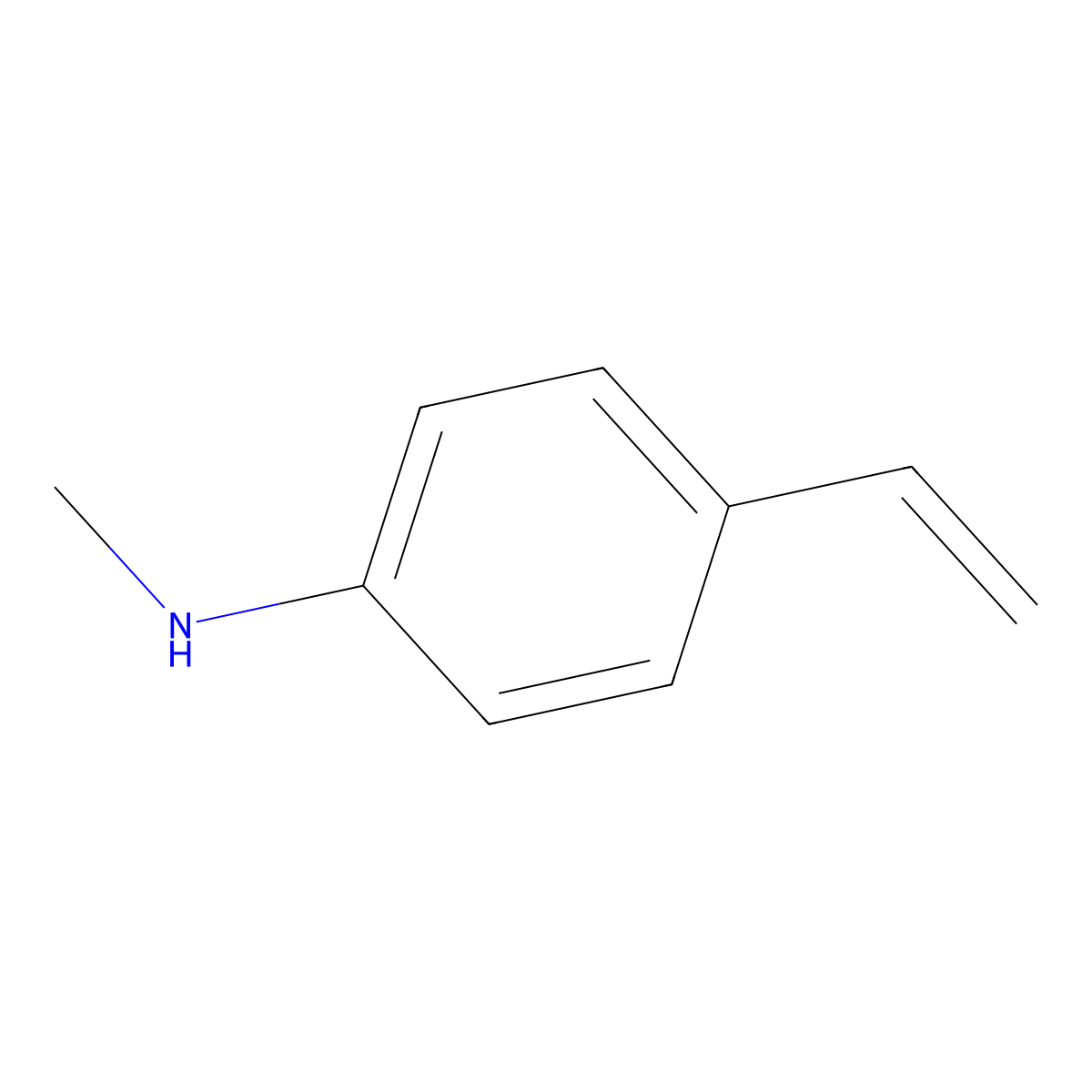 N-Methyl-4-vinylaniline molecular structure, CAS 102877-42-9