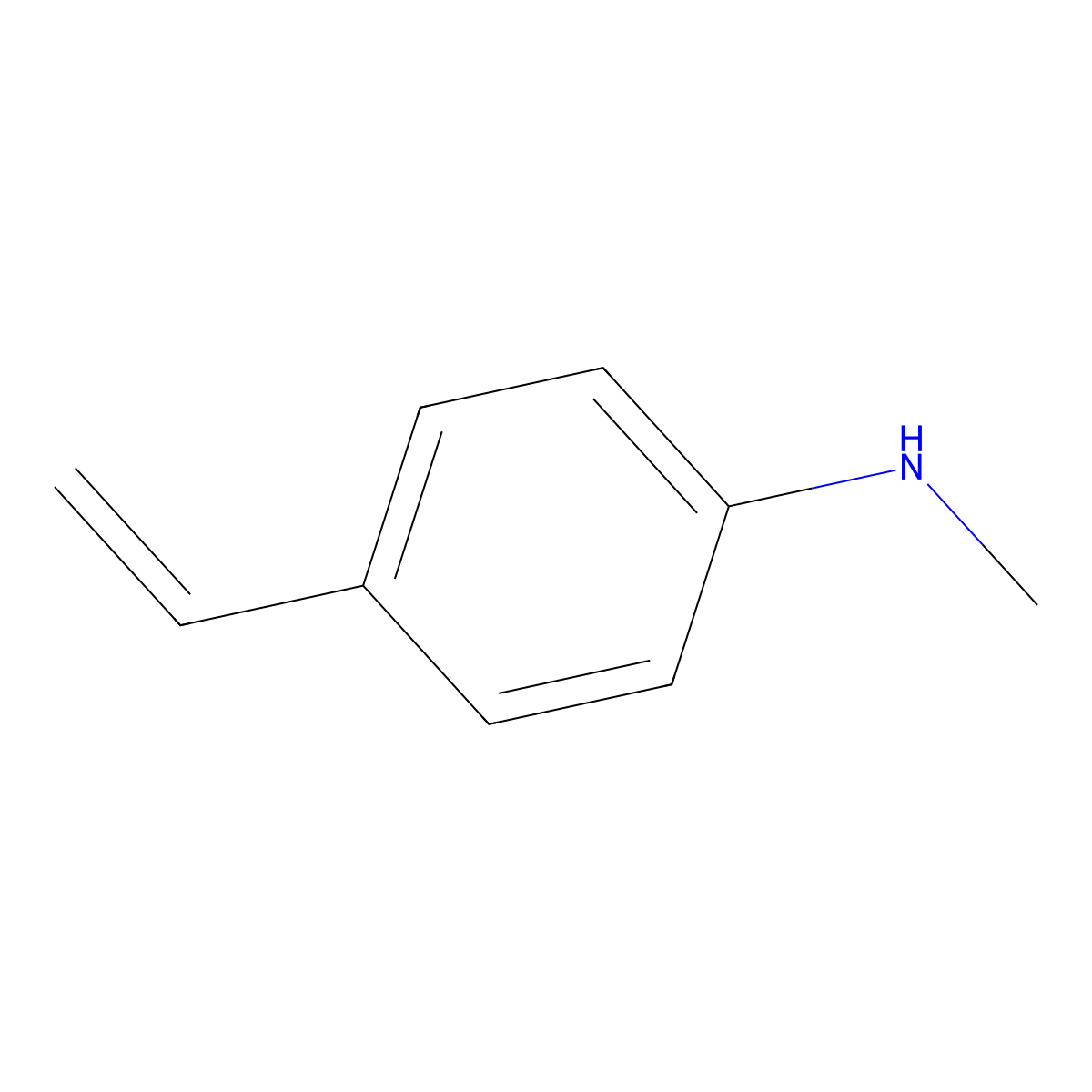 N-Methyl-4-vinylaniline molecular structure, CAS 102877-42-9