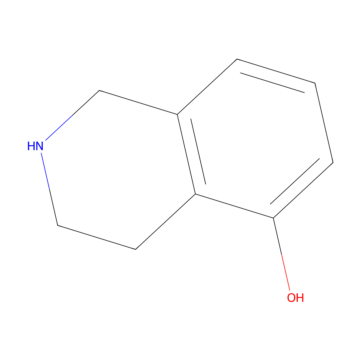 1,2,3,4-Tetrahydroisoquinolin-5-ol molecular structure, CAS 102877-50-9