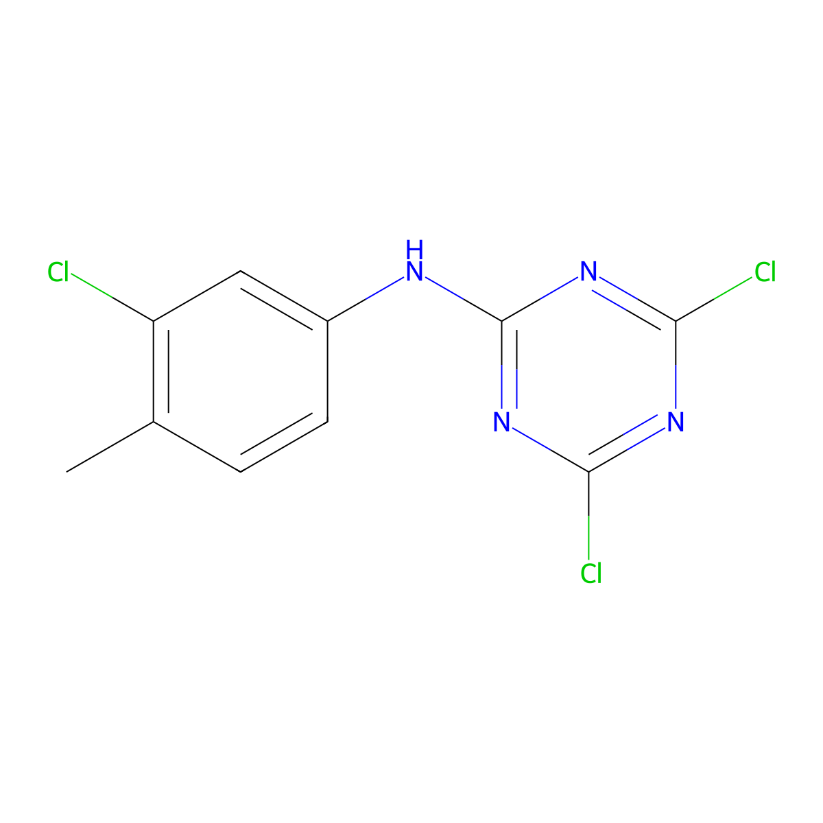 4,6-dichloro-N-(3-chloro-4-methylphenyl)-1,3,5-triazin-2-amine molecular structure, CAS 102878-01-3