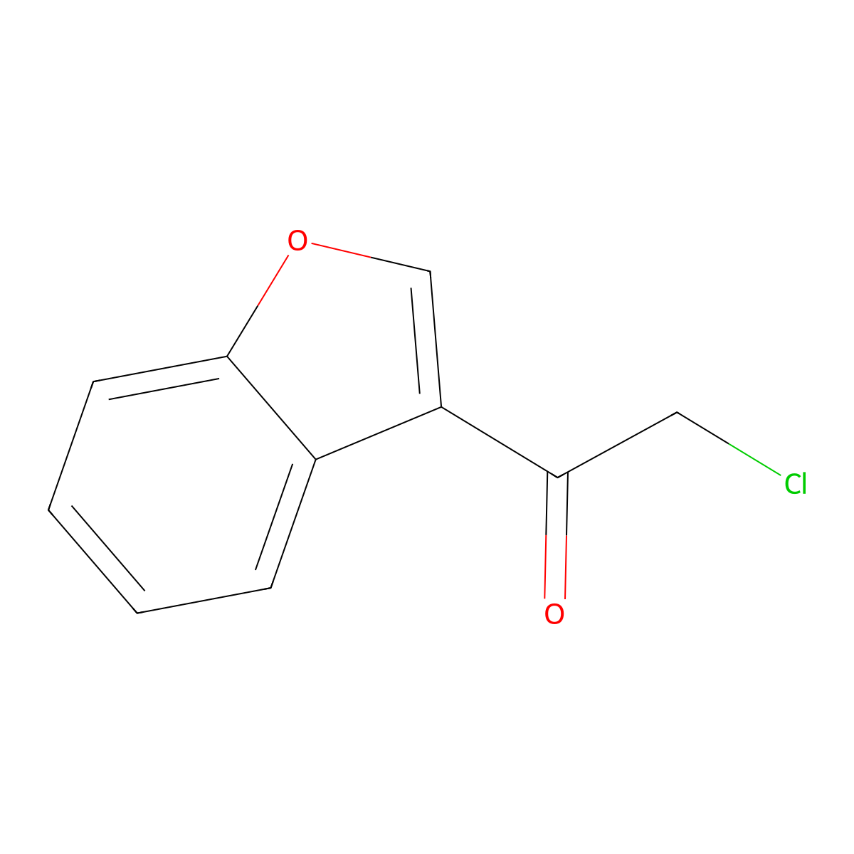 1-(Benzofuran-3-yl)-2-chloroethanone molecular structure, CAS 102878-09-1