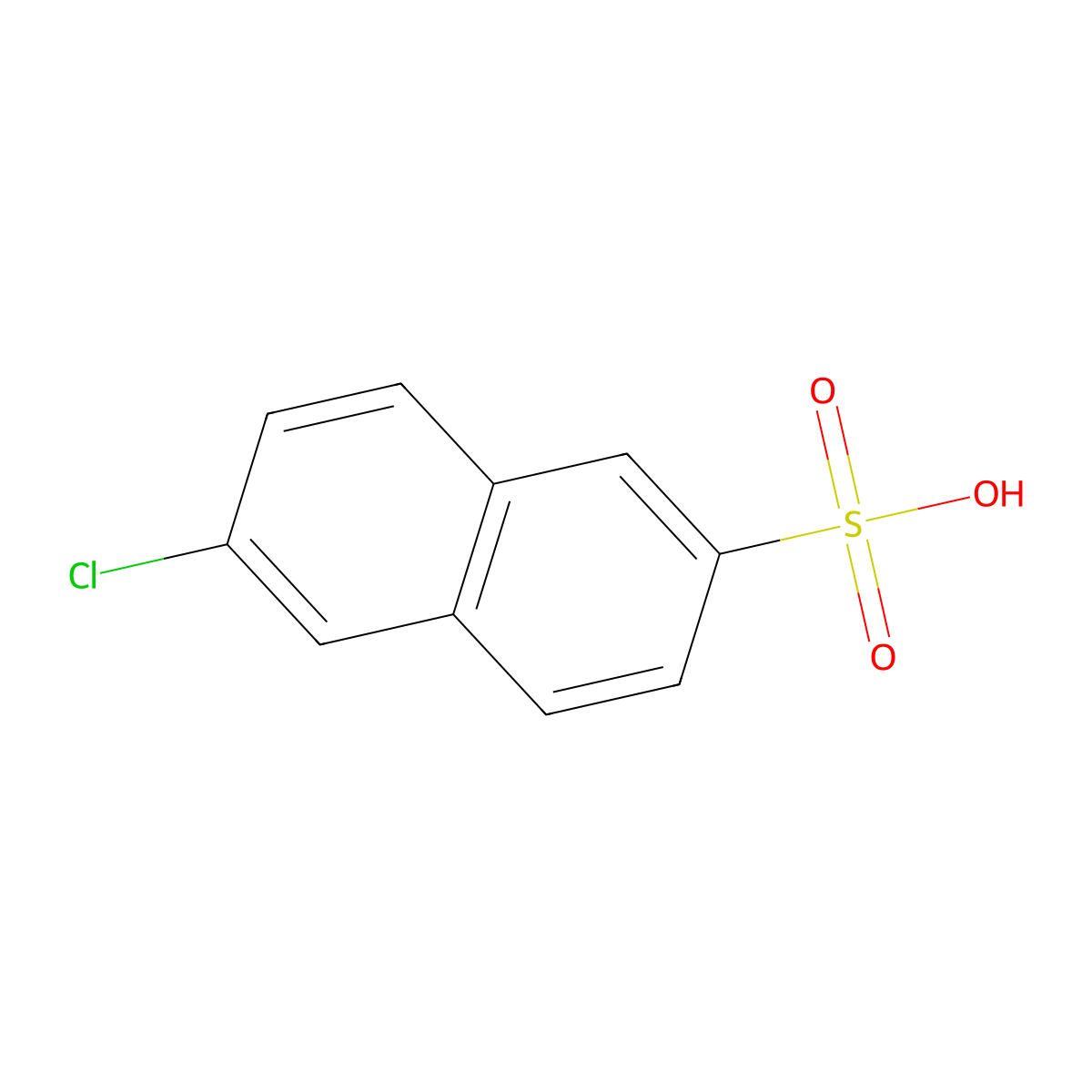 6-chloronaphthalene-2-sulfonic Acid molecular structure, CAS 102878-14-8