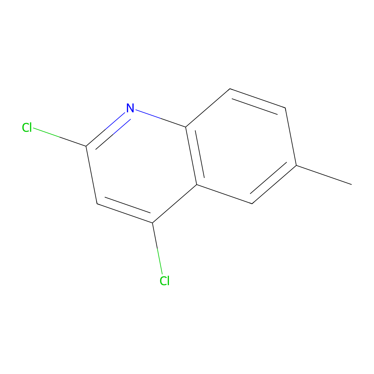 2,4-Dichloro-6-methylquinoline molecular structure, CAS 102878-18-2