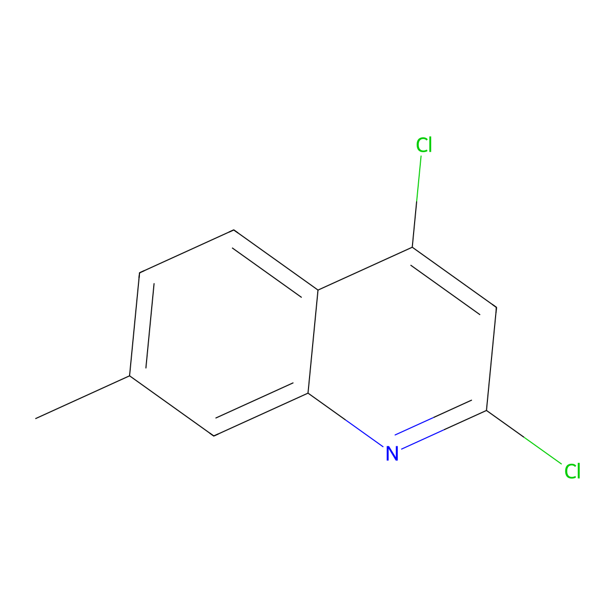 2,4-Dichloro-7-methylquinoline molecular structure, CAS 102878-19-3