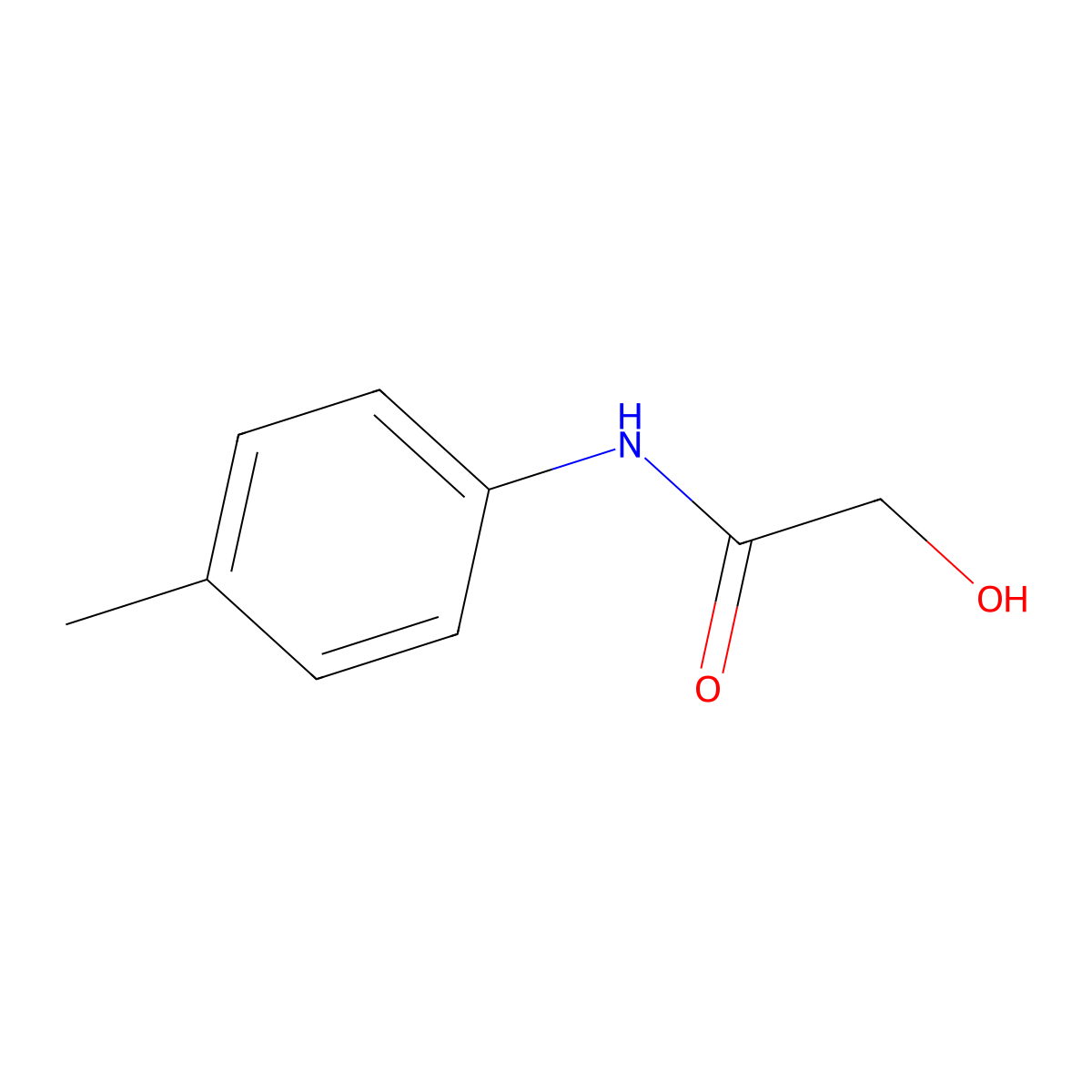 2-Hydroxy-N-(4-methylphenyl)acetamide molecular structure, CAS 102878-71-7
