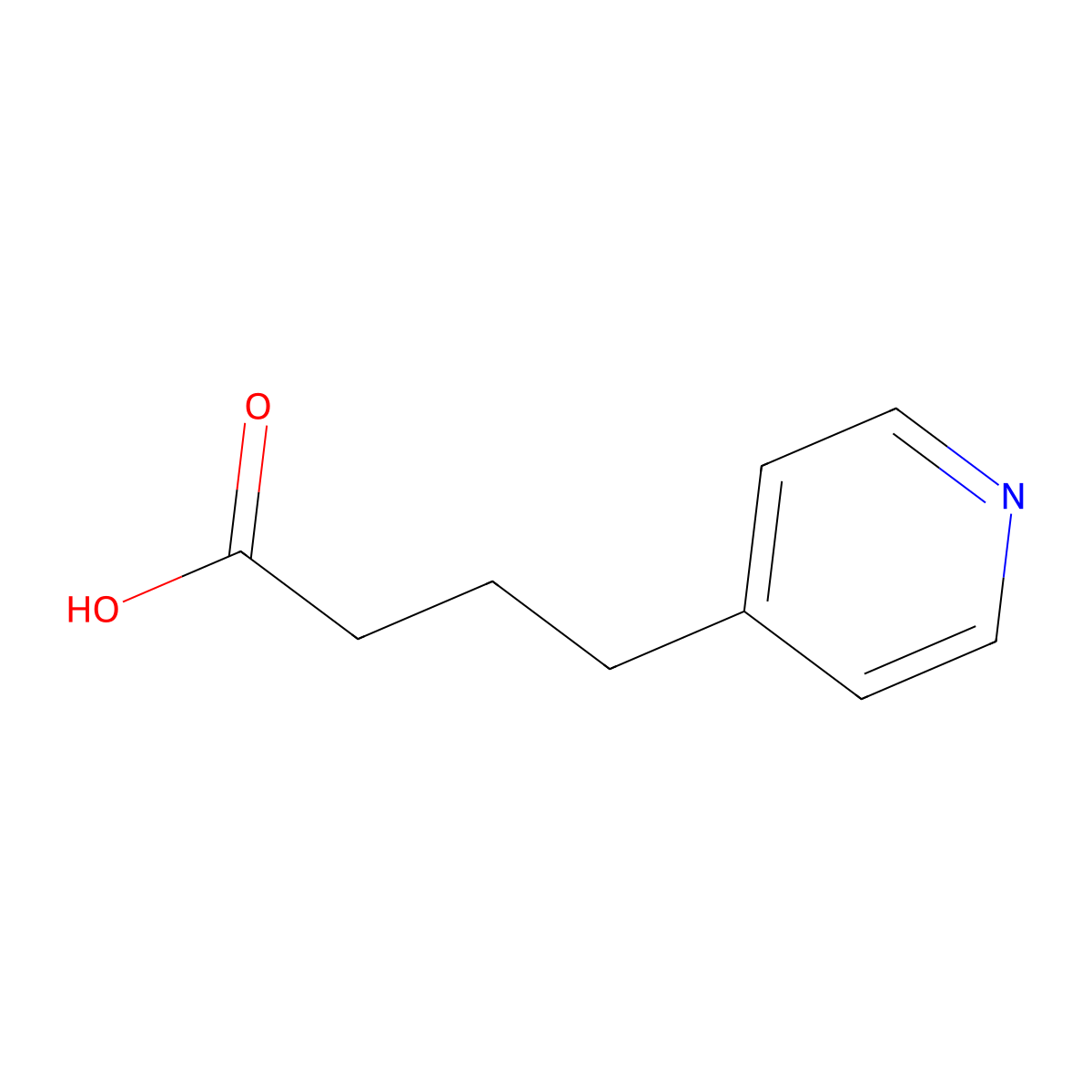 4-Pyridinebutanoic acid molecular structure, CAS 102878-73-9