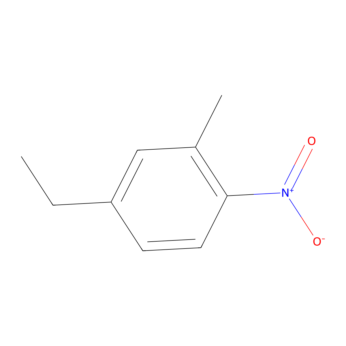 4-Ethyl-2-methyl-1-nitrobenzene molecular structure, CAS 102878-76-2