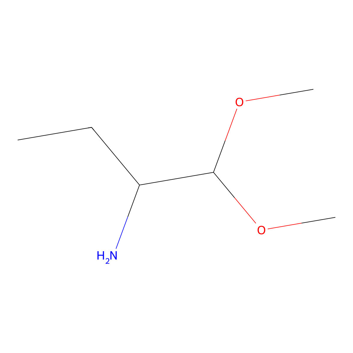 1,1-Dimethoxybutan-2-amine molecular structure, CAS 102878-90-0