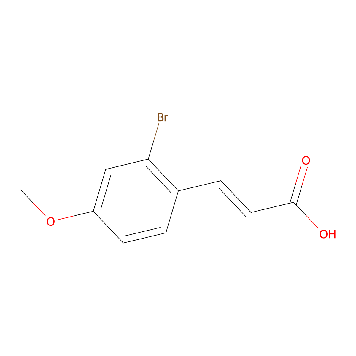 3-(2-Bromo-4-methoxyphenyl)prop-2-enoic acid molecular structure, CAS 102878-93-3
