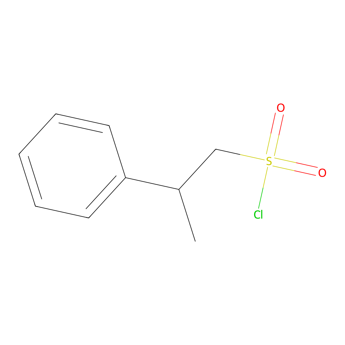2-Phenylpropane-1-sulfonyl chloride molecular structure, CAS 102879-16-3