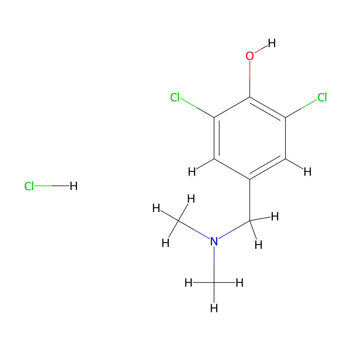 2,6-Dichloro-4-[(Dimethylamino)Methyl]Phenol Hydrochloride molecular structure, CAS 102879-17-4