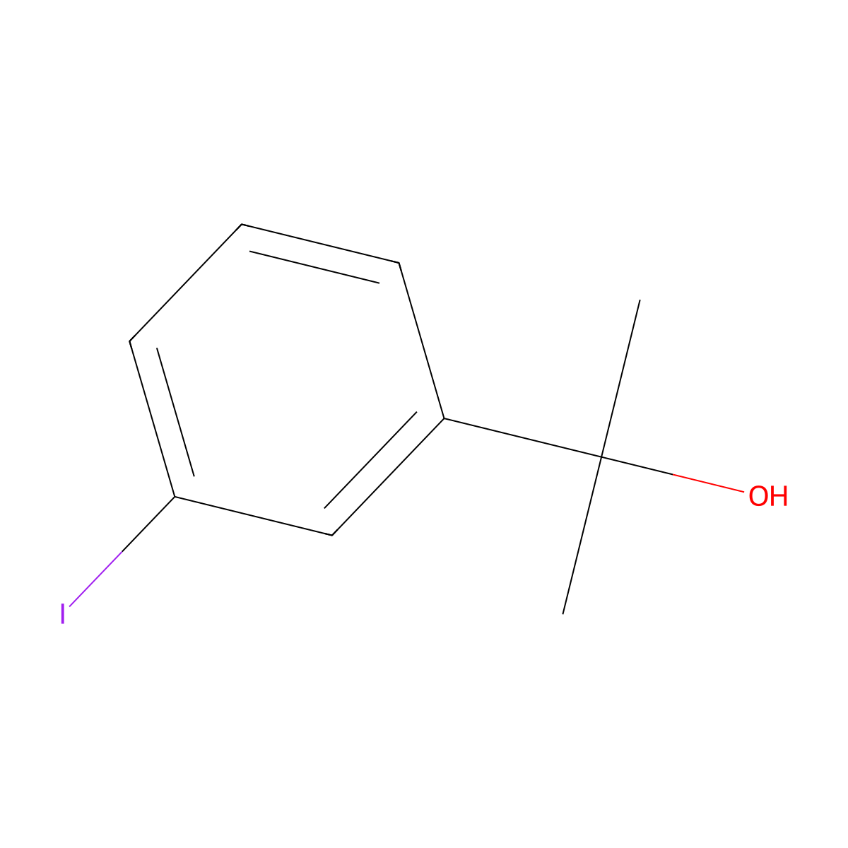 2-(3-Iodophenyl)propan-2-ol molecular structure, CAS 102879-20-9