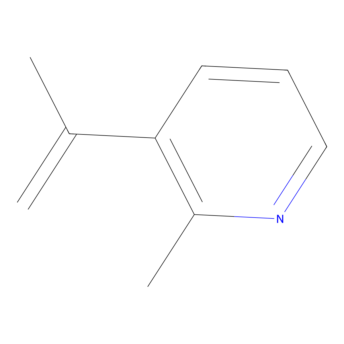 2-Methyl-3-(prop-1-en-2-yl)pyridine molecular structure, CAS 102879-26-5
