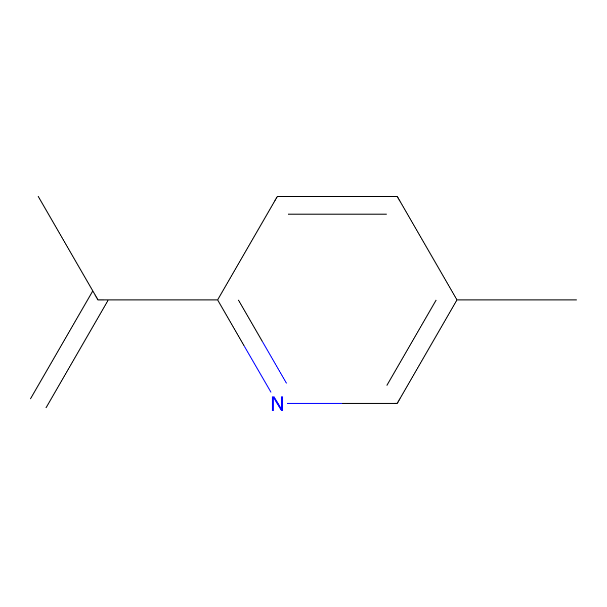5-Methyl-2-prop-1-en-2-ylpyridine molecular structure, CAS 102879-27-6