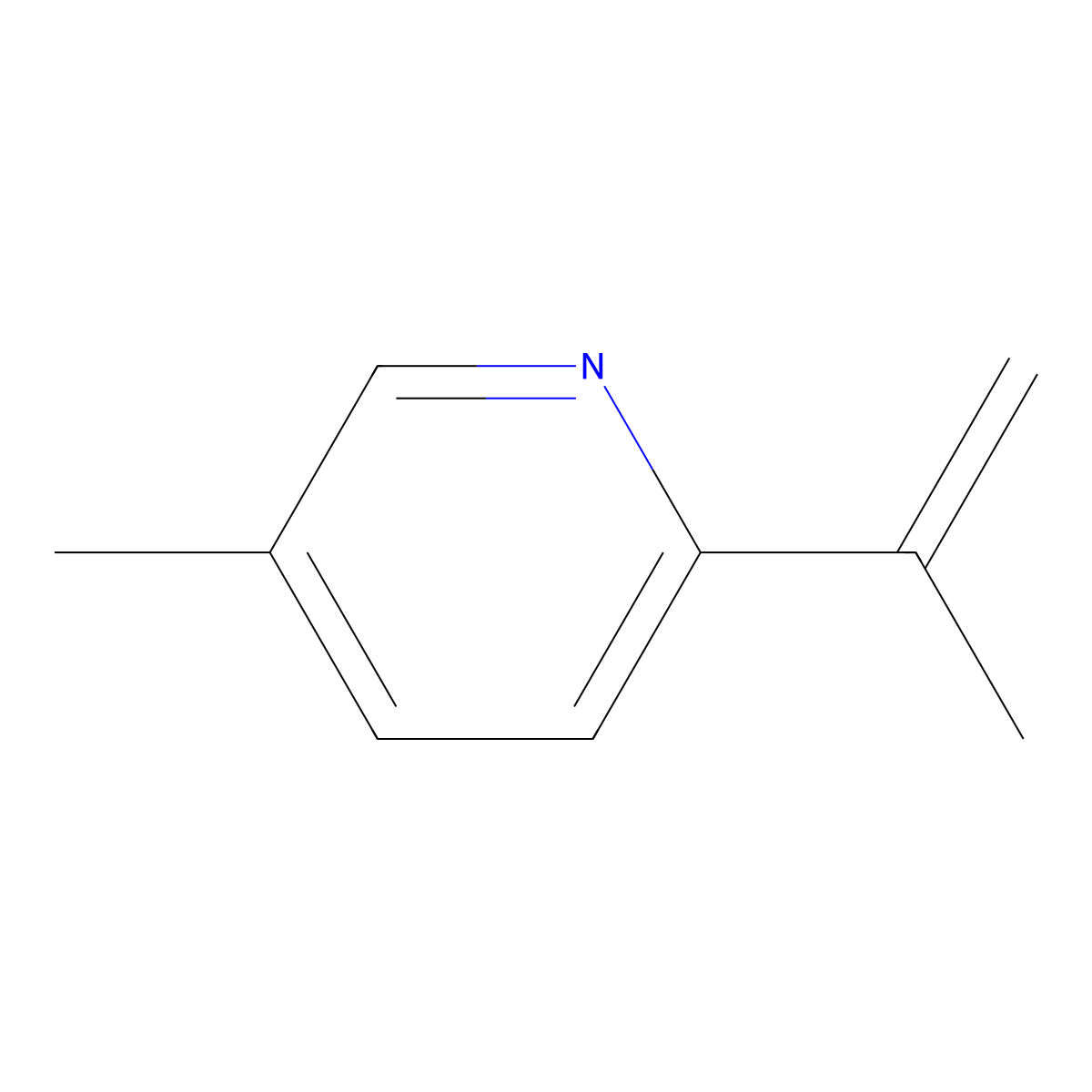 5-Methyl-2-prop-1-en-2-ylpyridine molecular structure, CAS 102879-27-6