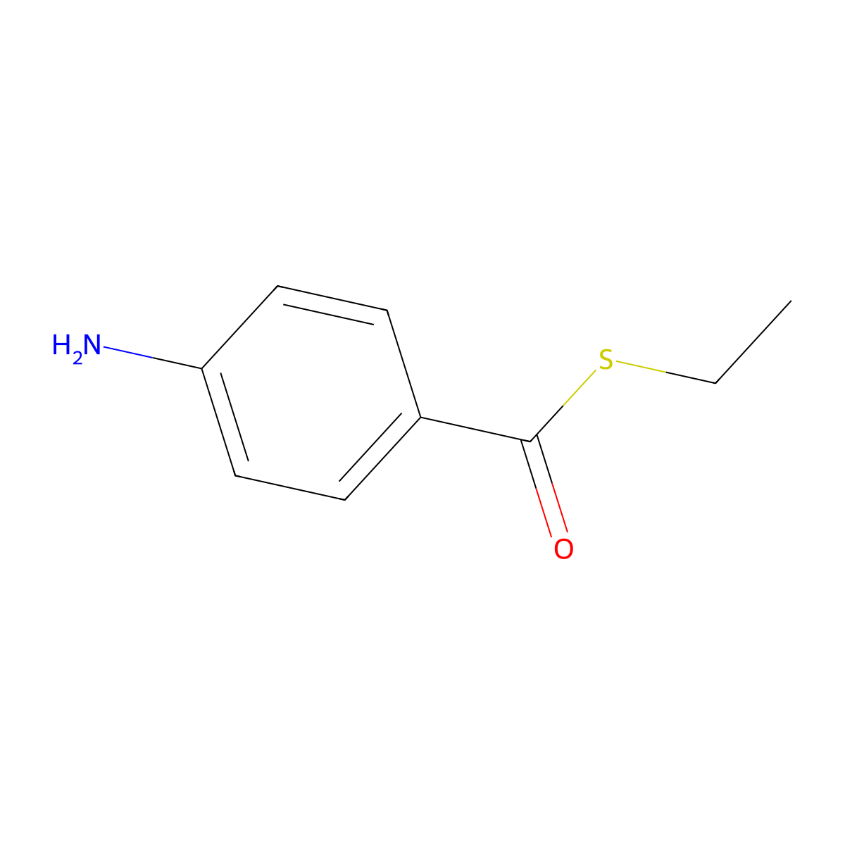 S-ethyl 4-aminobenzenecarbothioate molecular structure, CAS 102879-36-7
