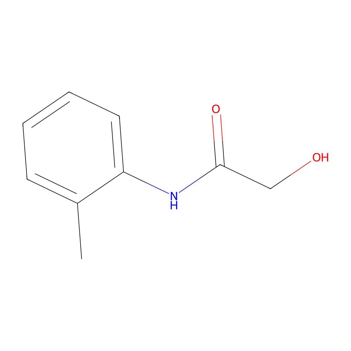 2-Hydroxy-N-(2-methylphenyl)acetamide molecular structure, CAS 102879-43-6