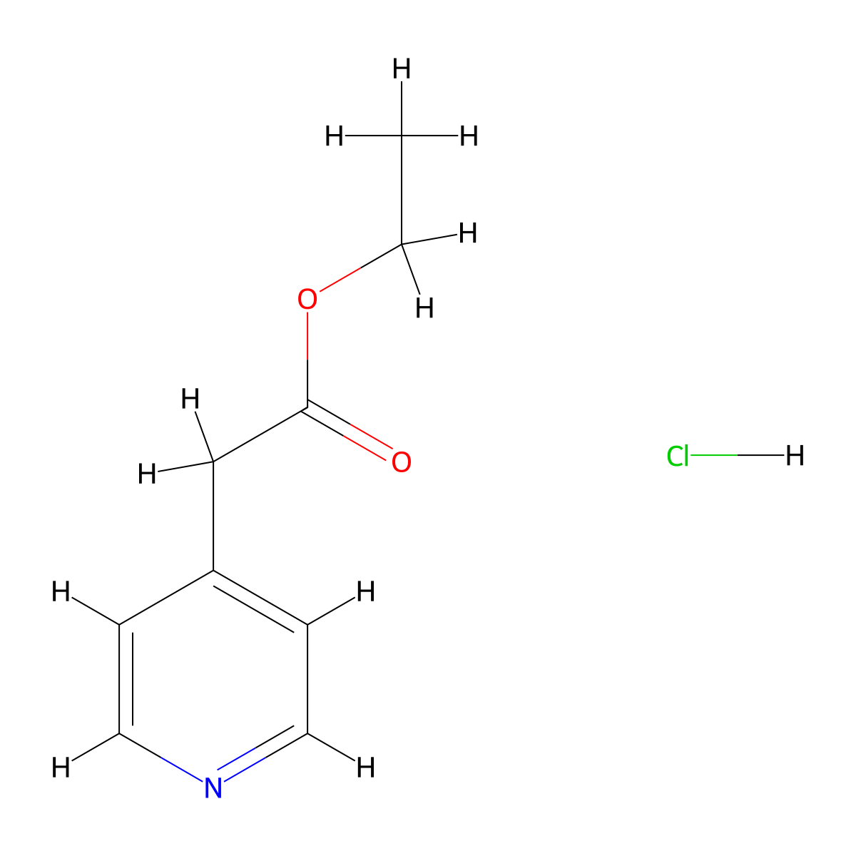 Ethyl 4-Pyridylacetate hydrochloride molecular structure, CAS 102879-50-5