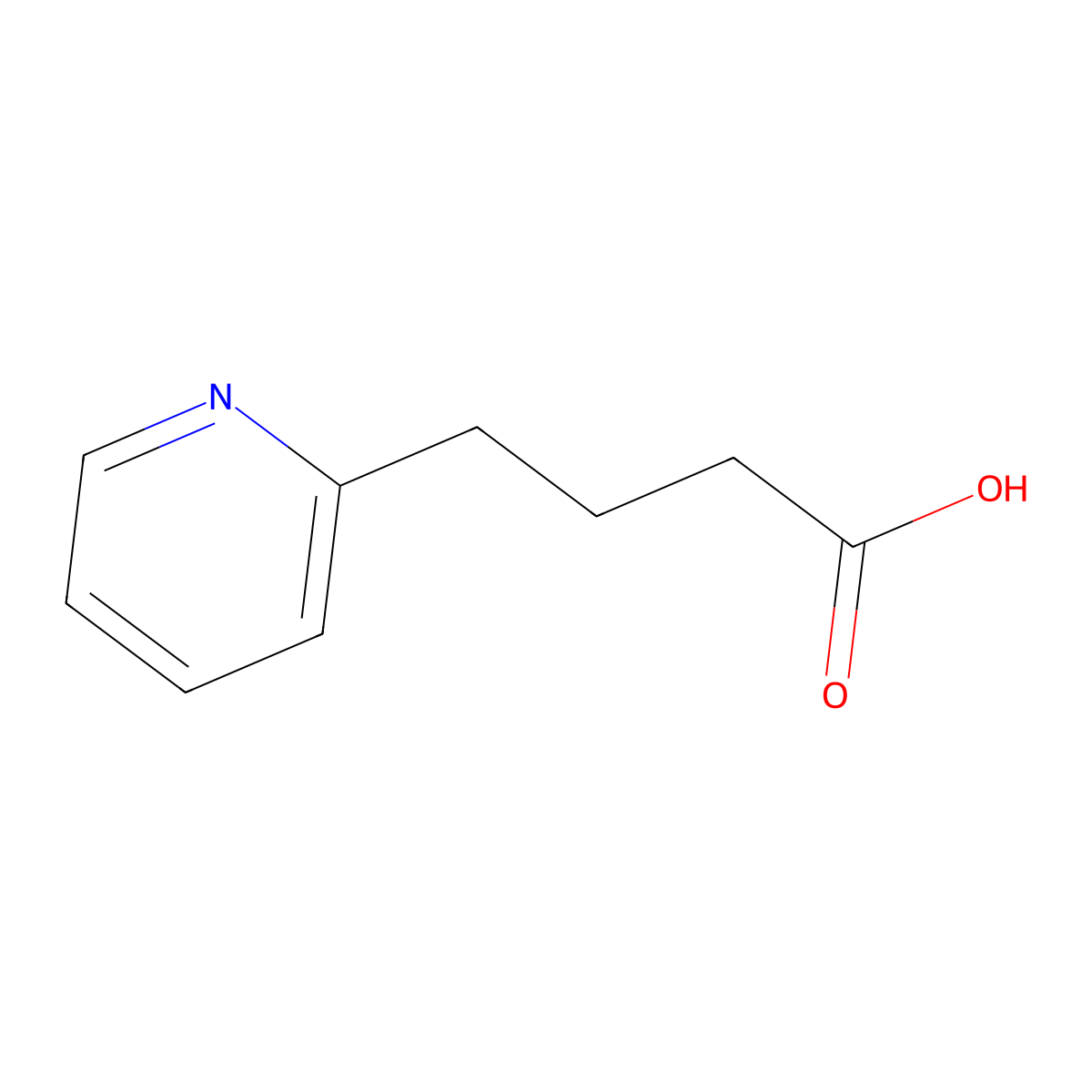 4-(Pyridin-2-yl)butanoic acid molecular structure, CAS 102879-51-6