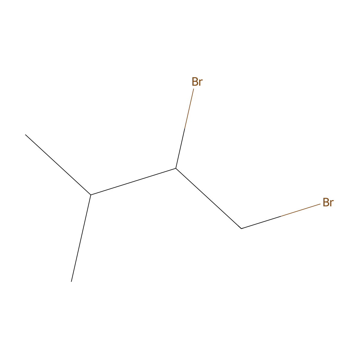 1,2-Dibromo-3-methylbutane molecular structure, CAS 10288-13-8