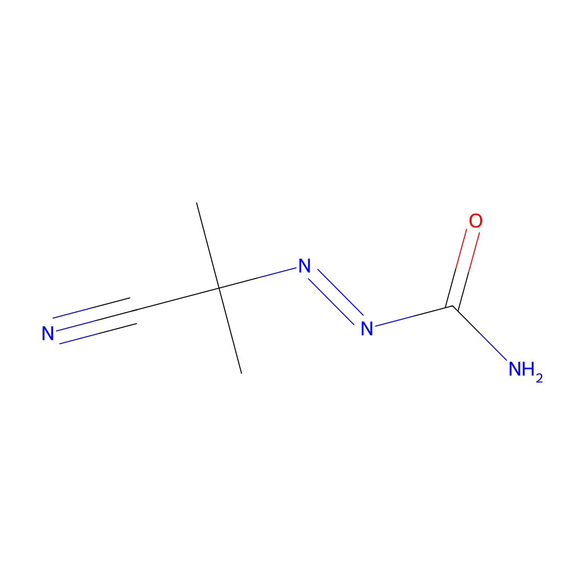 2-(Carbamoylazo)isobutyronitrile molecular structure, CAS 10288-28-5