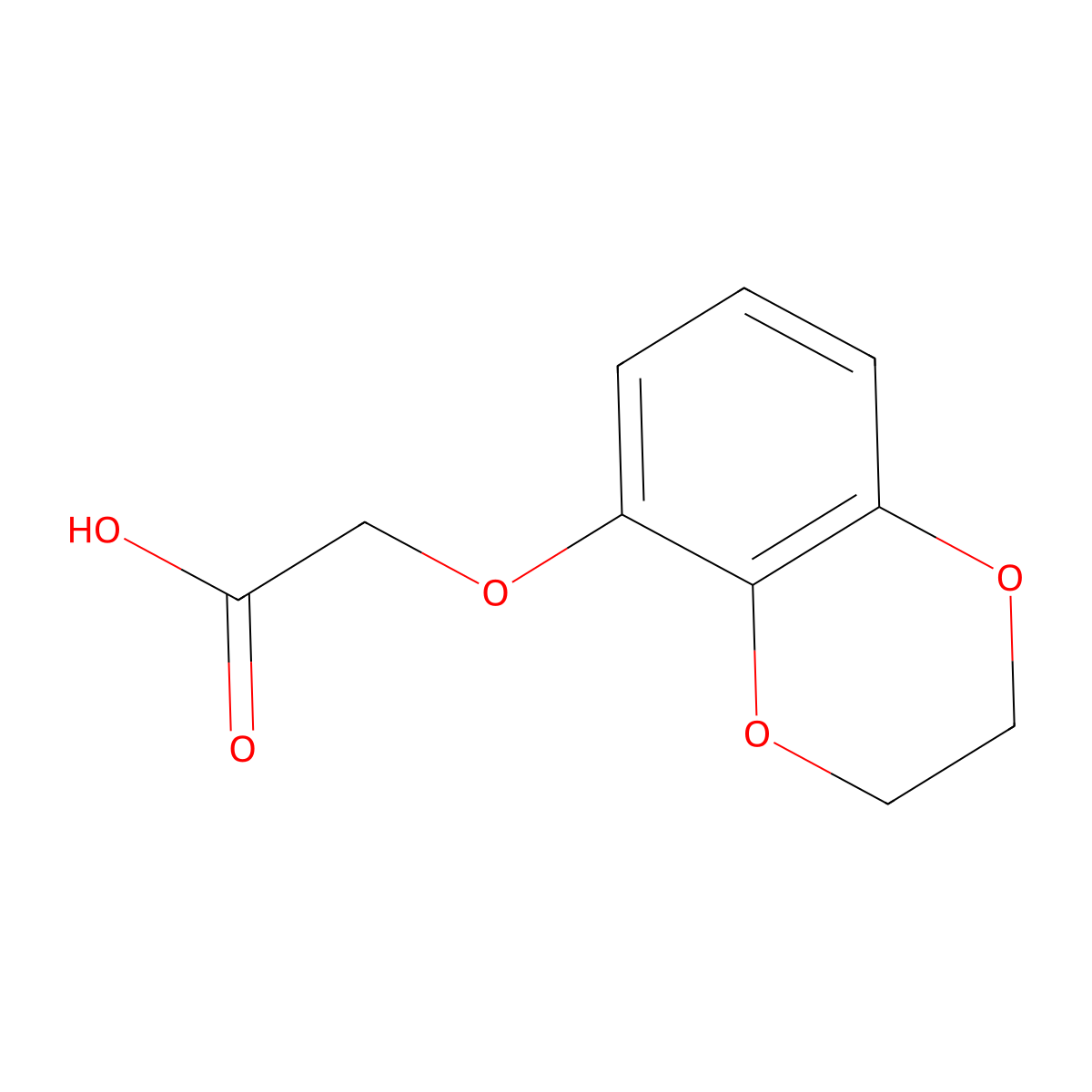 2-(2,3-Dihydro-1,4-benzodioxin-5-yloxy)acetic acid molecular structure, CAS 10288-65-0
